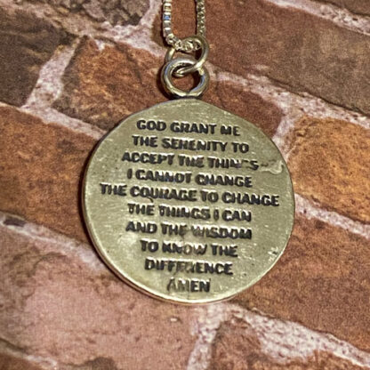 Sterling Silver Serenity Prayer Necklace