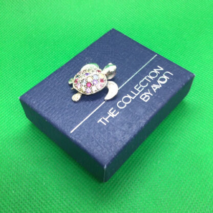 Vintage Avon Rhinestone Turtle Charm Pendant