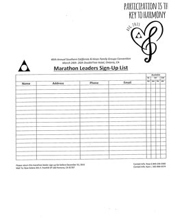 Lead Marathon Meeting Sign-up Form